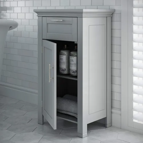 Miniatura 2 de RiverRidge - gabinete de baño, 1 puerta, Madera Manufacturada, Gris