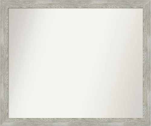 Miniatura 266 de Amanti Art Espejo de baño gris para sobre el fregadero, 31 x 48 pulgadas, espejo de tocador rectangular estrecho de color gris, marco de madera