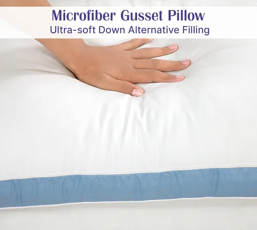 Miniatura 5 de ROYALE LINENS Juego de 2 almohadas de tamaño estándar, almohada de cama para dormir, almohada refrescante para dormir de espalda, estómago