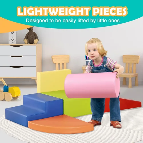 Miniatura 3 de JungleDove Juego de 6 piezas de bloques de escalada de espuma para bebés - Juguetes de escalada para bebés para niños pequeños en interiores