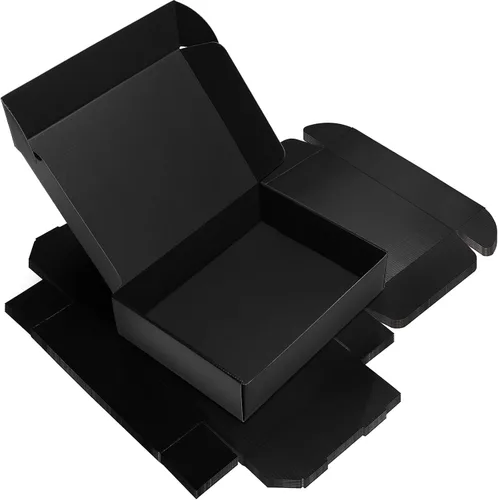 Miniatura 17 de Rempry Cajas de envío negras de 9 x 6 x 4 pulgadas, paquete de 20 cajas de cartón para pequeñas empresas, cajas de regalo para embalaje de envío