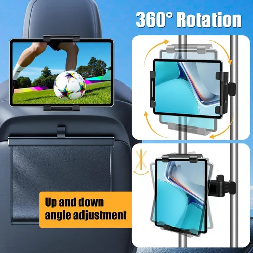 Miniatura 8 de najiaxiaowu Soportes para Tabletas PC Paquete de 2 Soporte para Tableta para Coche, Soporte para Reposacabezas de iPad para iPad/Teléfonos