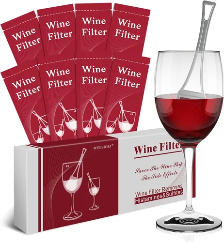 Purificador de sulfito de varita de vino: removedor de filtros de vino, histaminas, sulfito, reduce los dolores de cabeza, alivia y sensibilidades
