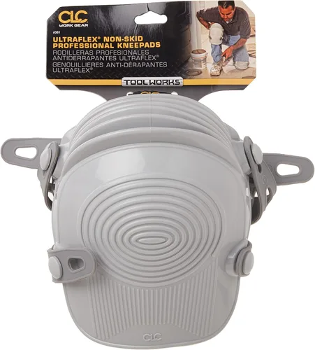 Miniatura 5 de CLC Custom Leathercraft 361 Ultraflex Rodilleras Antideslizantes Non-Skid, Plástico, Gris