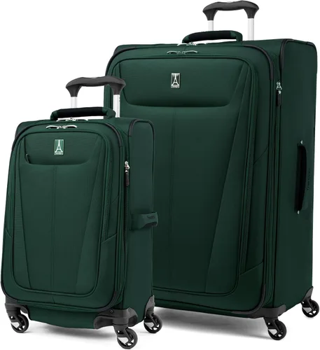 Miniatura 249 de Travelpro Maxlite 5 - Juego de 2 piezas de equipaje de mano de tela, expandibles con 4 ruedas giratorias, bolso blando para debajo del asiento, Negro