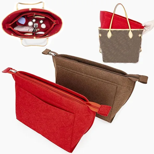 Miniatura 5 de Lckaey Organizador de inserción de bolso para Neverfull pm Shaper bolso organizador kit inserto 1070Claret-S