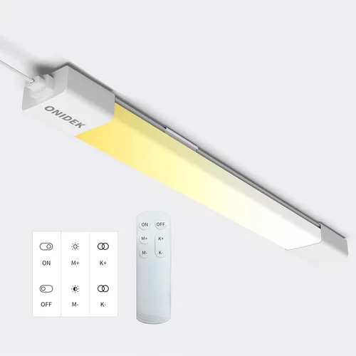 Miniatura 13 de ONIDEK Luces para debajo del gabinete con enchufe. 3000K-6500K atenuación y color. con panel de control inalámbrico y control remoto. 15 W 1500 lm