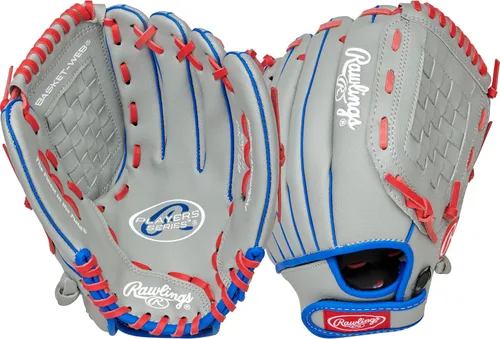 Miniatura 13 de Rawlings Serie Players T-Ball y guante de béisbol para jóvenes Tamaños 9 a 11.5 pulgadas Múltiples estilos Espacio - Azul marino