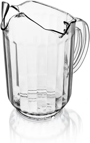 Miniatura 2 de New Star Foodservice Jarra de agua de plástico para restaurante con 3 boquillas, 60 onzas, transparente