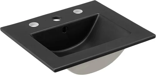 Modway EEI-5068-BLK Cayman - Lavabo de baño de 18 pulgadas, color negro