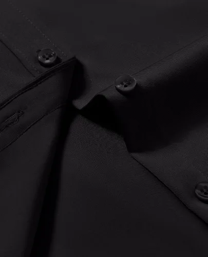 Miniatura 4 de Siliteelon - Camisas con botones para mujer de manga larga, camisas de vestir sin arrugas, con cuello, para oficina, blusas sólidas, tops