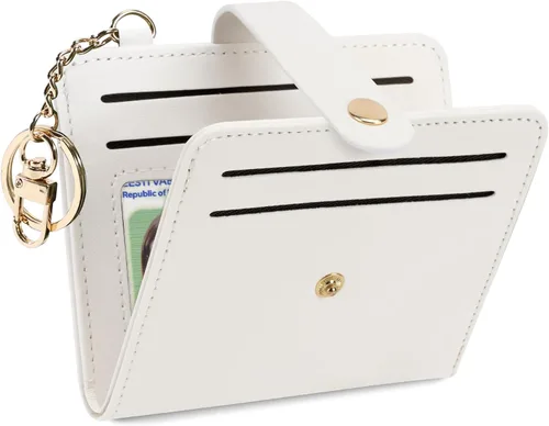Airkit Billeteras pequeñas para mujer, con bloqueo RFID, de cuero, con ventana de identificación, carteras para tarjetas para mujer, con monedero