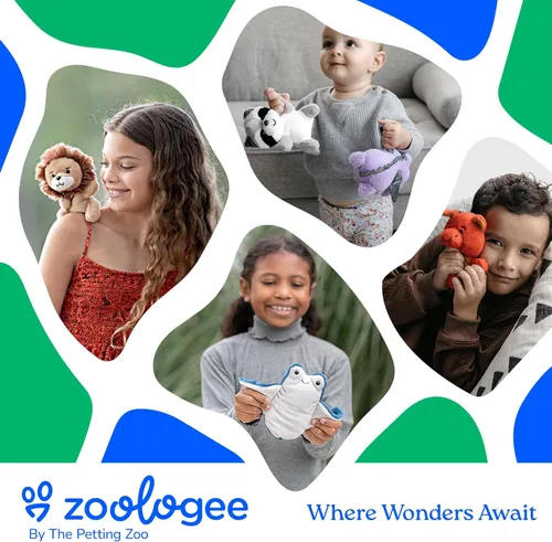 Miniatura 7 de The Petting Zoo Peluche de cocodrilo, regalos para niños, animales de vida silvestre Nuggetz, juguete de peluche de cocodrilo verde de 6 pulgadas