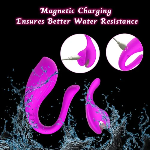 Miniatura 9 de Bragas vibratorias con aplicación y control remoto, vibrador portátil, Healexcer Smartphones Dual Motors Juguetes sexuales para adultos para Púrpura