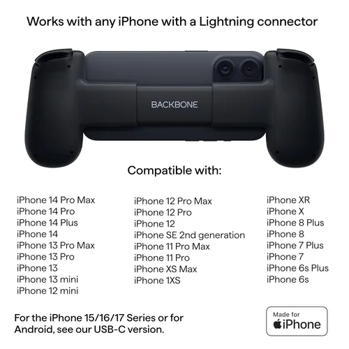 Miniatura 4 de BACKBONE One Mobile Gaming Controller for iPhone 14 & Older (Lightning) 2nd Gen, Phone Controller, Play Xbox, PlayStation, PC, App Games & More