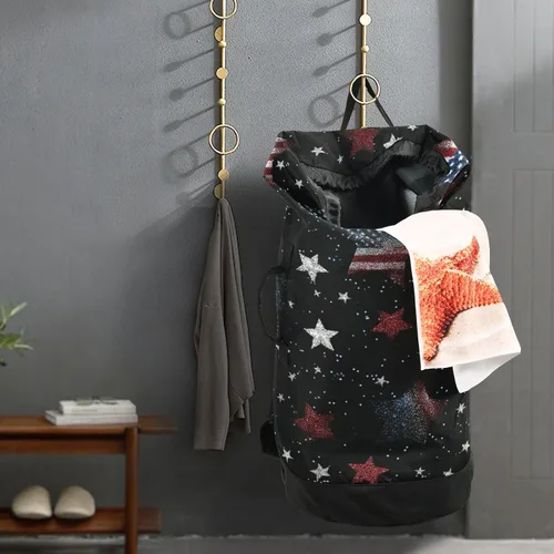 Miniatura 5 de Mochila para lavandería, cesta extra grande resistente para ropa sucia, correas ajustadas para campamento, universidad, gimnasio, hotel, hogar, 29.3