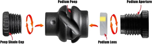 Miniatura 2 de Specialty Archery Podium Peep Negro