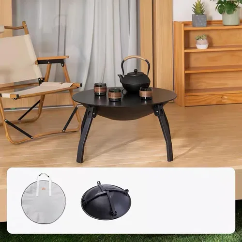 Miniatura 3 de Estufa de campamento plegable portátil compacta pozo al aire libre eficiente durabilidad de quema de madera para mochileros picnic estufa
