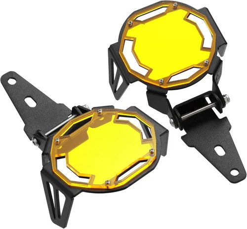 Motoforti Par de la motocicleta LED antiniebla Protector Guardias OEM Foglight lámpara cubierta para BMW R1200 F800R1250 F850/GS amarillo