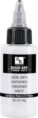 Pasta de pigmento de resina epoxi blanca, 3.52 onzas líquidas, 3.52 onzas líquidas, pasta de tinte de resina blanca de alta concentración, para