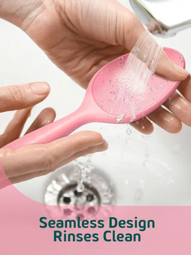 Miniatura 6 de Lima de pie de vidrio de 2 caras Removedor de callos sin soporte de drenaje (rosa) Diseño ergonómico de 2 caras Seguro, eficaz pero suave