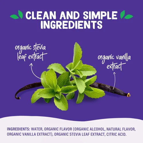 Miniatura 5 de Pyure Edulcorante líquido orgánico de estevia de vainilla Gotas de stevia sin azúcar Sustituto del azúcar cetogénico Cero calorías, cero