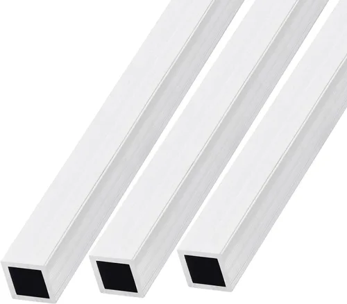 Miniatura 9 de METALLIXITY Tubo cuadrado de aluminio (0.787 in x 0.787 in x 0.031 in x 7.874 in) 3 piezas, tubo de aluminio 6063 - para muebles del hogar