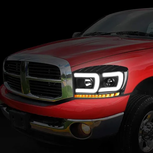 Miniatura 7 de DNA MOTORING HL-HPL-RM06-G2-BK-CL1 Faros proyectores de secuencia de señal LED 3D dual DRL Compatible con Dodge Ram 1500 modelos 2006-2008/Dodge Ram