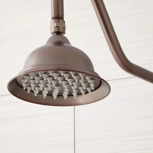Miniatura 4 de Signature Hardware 429526 Dolwick - Sistema de ducha expuesto con cabezal de ducha de lluvia, ducha de mano y manguera, incluido en bruto