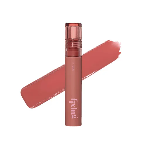 Miniatura 20 de Labial líquido pigmentado Etude, color #01 rosa análogo (4g), de larga duración, resistente al agua, con un ligero acabado mate, cobertura total