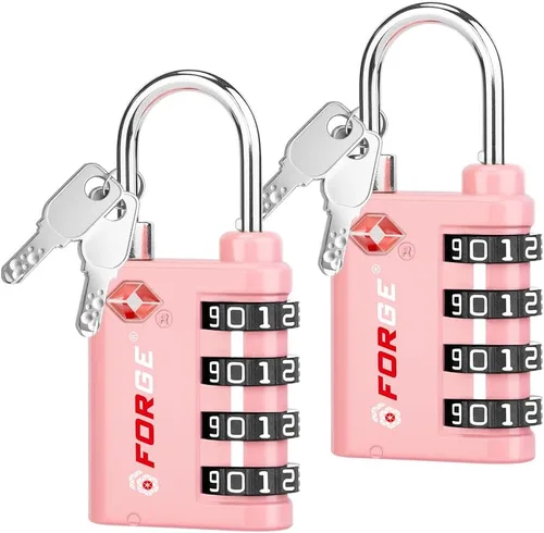 Miniatura 23 de Forge Doble apertura: cerradura con llave o combinación, cerradura aprobada por la TSA para equipaje, estuche pelícano, viajes, gimnasio, escuela