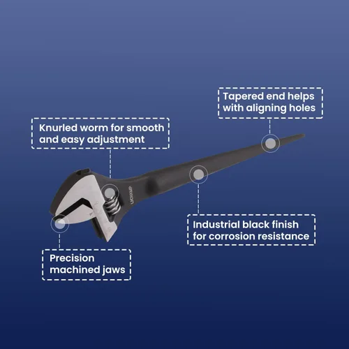 Miniatura 4 de Lichamp - Llave de mandíbula ajustable de 12 pulgadas para construcción