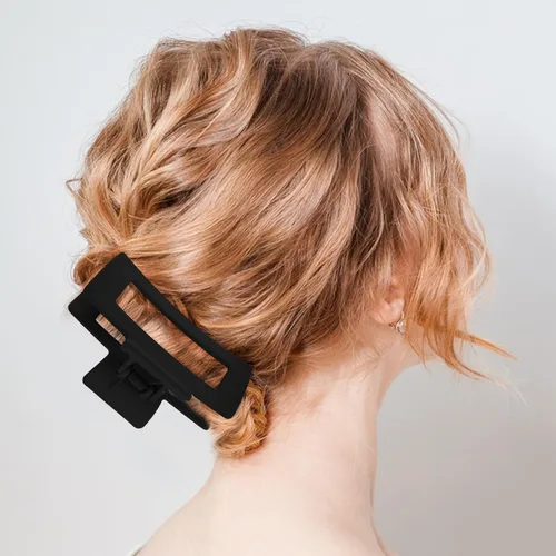 Miniatura 7 de WLLHYF Pinzas cuadradas de 3.5 pulgadas para el cabello, pasadores mate antideslizantes, horquillas de sujeción fuerte, pinzas de plátano medianas