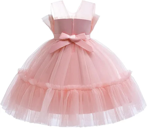 Miniatura 3 de 6M-9T - Vestido de baile con volantes para bebés y niñas, vestidos de encaje