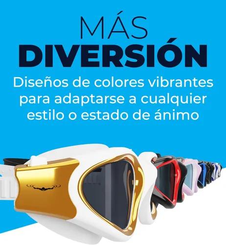 Miniatura 11 de AqtivAqua DX - Gafas de natación con visión amplia para adultos, hombres y mujeres, antiempañamiento y sin fugas Gafas negras + funda plateada