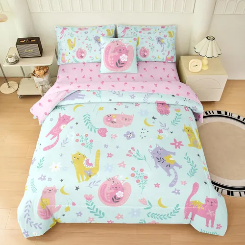 Miniatura 11 de Bodhi Ropa de cama para niños: juego de edredón deportivo de baloncesto para niños, tamaño matrimonial con fundas de almohada 4003