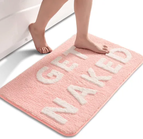 Miniatura 11 de QJHOMO Get Naked Bath Mat Alfombras Lindas de Baño Lindas Alfombras de Baño Graciosas Antideslizantes Decoración de Bañera Antideslizante Alfombra