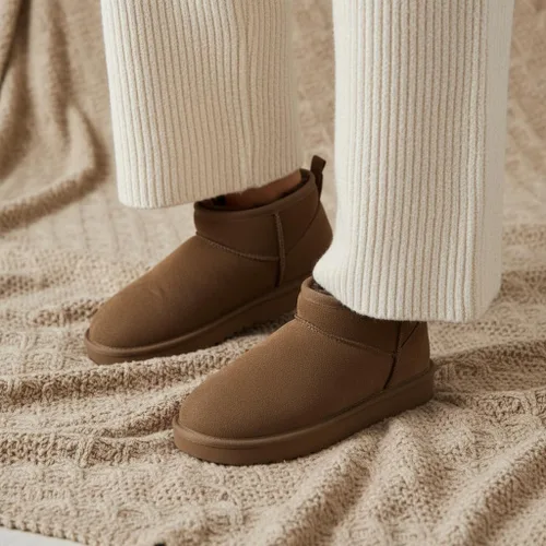 Miniatura 96 de CUSHIONAIRE, Hip 2 - Botas de nieve de gamuza auténtica para mujer, sin cordones, con cómodo forro de piel de oveja sintética + espuma viscoelástica
