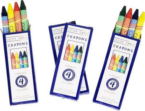 Miniatura 4 de Color Swell Paquete de 4 crayones a granel – Paquetes de crayones de restaurante – 300 paquetes de 4 crayones por paquete (1200 crayones en total)