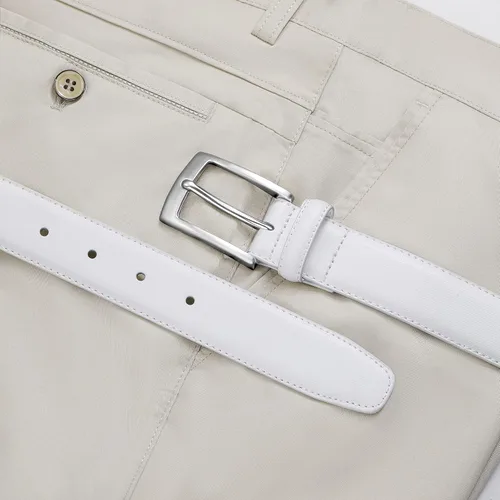 Miniatura 2 de MILORDE Cinturón de vestir de cuero genuino para hombre, hecho a mano, 100% cuero de vaca, diseños clásicos y modernos para trabajo, negocios y uso