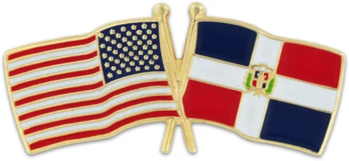 Miniatura 115 de PinMart Pin de solapa esmaltado con bandera de la amistad cruzada de Estados Unidos y el mundo