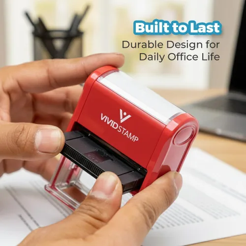 Miniatura 6 de Sello de goma autoentintado pagado (rojo) - grande