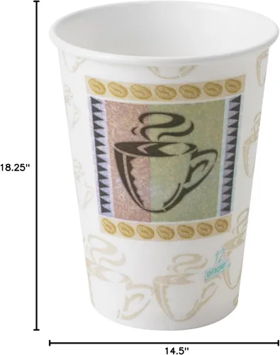 Miniatura 8 de Georgia-Pacific PerfecTouch 5342DX WiseSize Coffee Dreams - Vaso de papel aislante, capacidad de 12 onzas (caja de 20 mangas, 25 por manga)