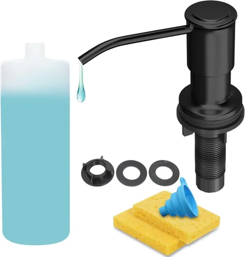 Dispensador de jabón para fregadero de cocina, bomba dispensadora de jabón para fregadero de cocina, recarga desde la parte superior, dispensador de