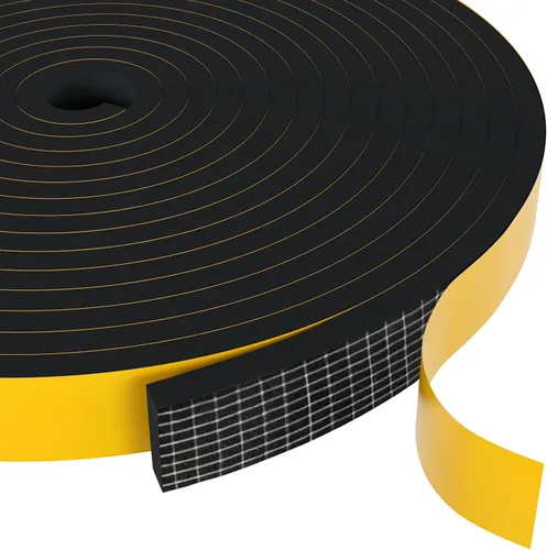 Miniatura 9 de Cinta aislante de espuma Egofix, burletes para puertas y ventanas, cinta adhesiva de espuma negra resistente al clima para puerta corrediza, marco