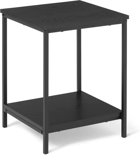 Miniatura 8 de Amazon Basics Mesa de centro rectangular con estante inferior, mesa central para sala de estar, de madera, 19.9" P x 31.5" A x 16.5" Al Roble