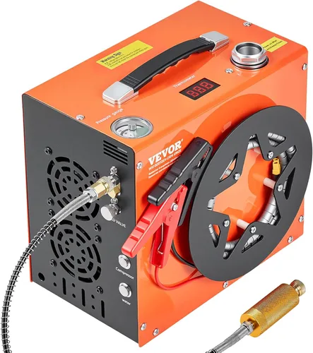 Miniatura 10 de VEVOR Compresor de aire PCP, compresor de pistola de aire PCP portátil de 4500 PSI/30 Mpa, sistema de refrigeración de agua y ventilador integrado