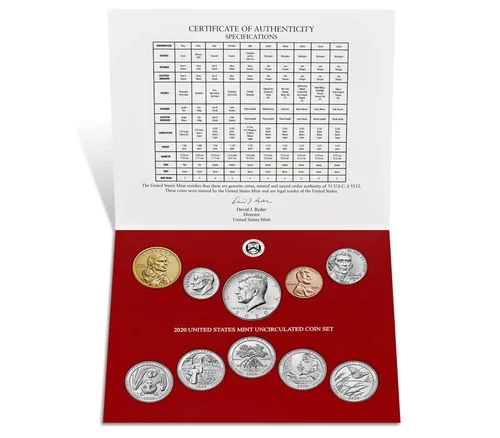 Miniatura 2 de 2019 Varias marcas de menta Uncirculated Set Quarters, centavos, centavos, níquel, medio dólar, saco US Mint Gem Uncirculated