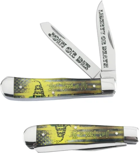 Miniatura 19 de Cuchillo de bolsillo manual plegable para uso diario de la colección Old Ram Trapper con mango de resina lisa (5134-5)