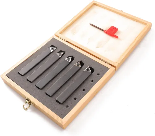 Miniatura 7 de Juego de 5 herramientas de torneado de carburo indexables de 1/2 pulgada AL/AR/BL/BR/E estilo para torneado, revestimiento, taladrado, biselado, se